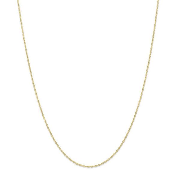 1.15mm 10k Yellow Gold Solid Cable Rope Chain Necklace, 24 Inch - Picture 3 of 8